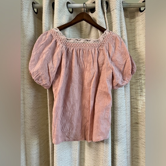 Rose Pink Baby Doll Embroidered Top - Picture 4 of 5